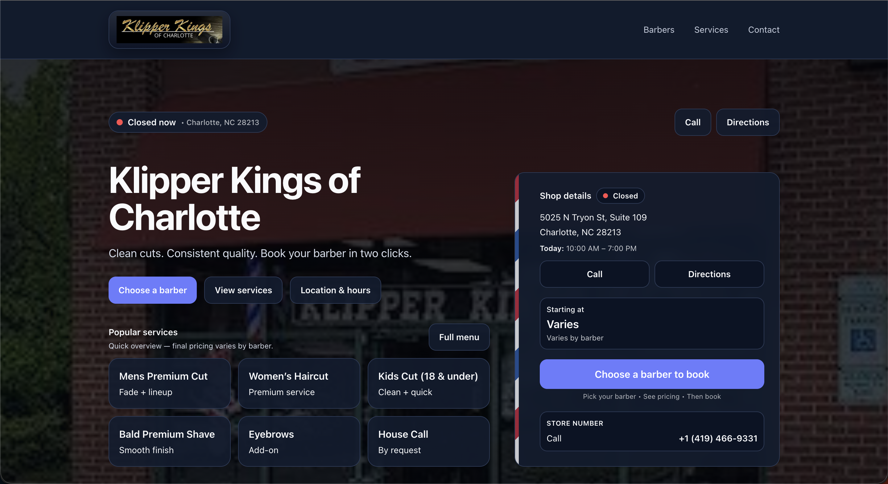 Klipper Kings website preview